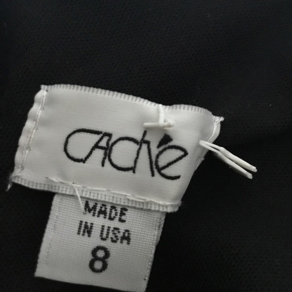 Vintage Cache Women’s One Shoulder Draped Black Formal Cocktail Dress Sz 8 EUC - Picture 5 of 6